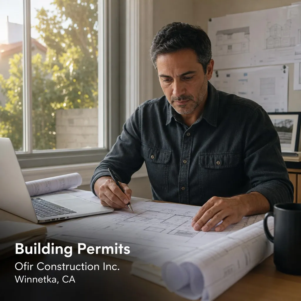 Building permit paperwork handled by a licensed California contractor